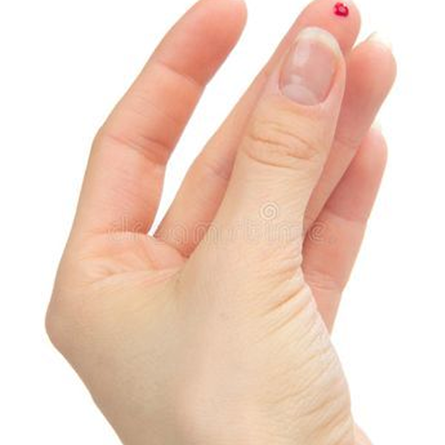 Sample Collection - Hand with finger prick